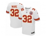 Men's Nike Kansas City Chiefs #32 Spencer Ware Elite White NFL Jersey