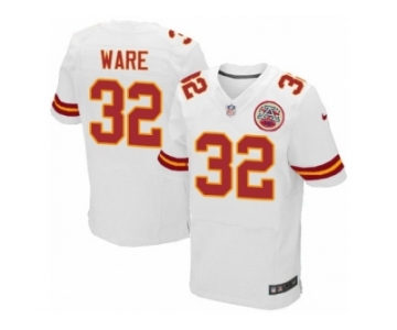 Men's Nike Kansas City Chiefs #32 Spencer Ware Elite White NFL Jersey