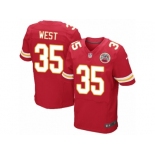 Men's Nike Kansas City Chiefs #35 Charcandrick West Elite Red Team Color NFL Jersey