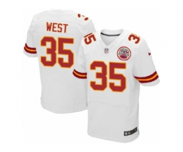 Men's Nike Kansas City Chiefs #35 Charcandrick West Elite White NFL Jersey