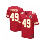 Men's Nike Kansas City Chiefs #49 Daniel Sorensen Elite Red Team Color NFL Jersey