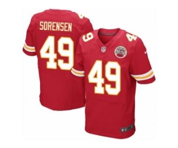 Men's Nike Kansas City Chiefs #49 Daniel Sorensen Elite Red Team Color NFL Jersey