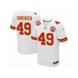 Men's Nike Kansas City Chiefs #49 Daniel Sorensen Elite White NFL Jersey