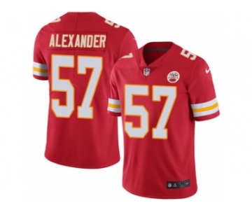 Men's Nike Kansas City Chiefs #57 D.J. Alexander Elite Red Rush NFL Jersey