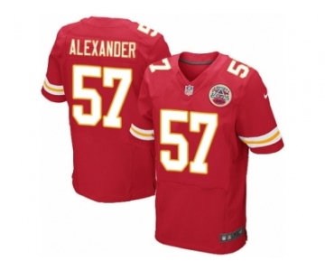 Men's Nike Kansas City Chiefs #57 D.J. Alexander Elite Red Team Color NFL Jersey