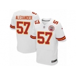 Men's Nike Kansas City Chiefs #57 D.J. Alexander Elite White NFL Jersey