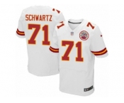 Men's Nike Kansas City Chiefs #71 Mitchell Schwartz Elite White NFL Jersey