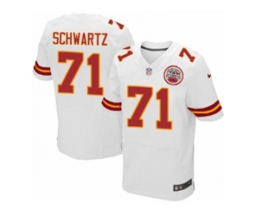 Men's Nike Kansas City Chiefs #71 Mitchell Schwartz Elite White NFL Jersey