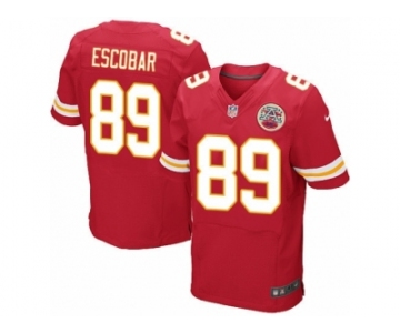 Men's Nike Kansas City Chiefs #89 Gavin Escobar Elite Red Team Color NFL Jersey