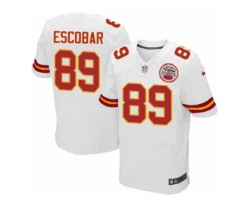 Men's Nike Kansas City Chiefs #89 Gavin Escobar Elite White NFL Jersey