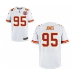 Men's Nike Kansas City Chiefs #95 Chris Jones Elite White NFL Jersey