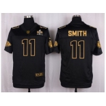 Nike Kansas City Chiefs #11 Alex Smith Black Pro Line Gold Collection Jersey[Elite]