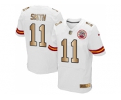 Nike Kansas City Chiefs #11 Alex Smith White Men's Stitched NFL Elite Gold Jersey