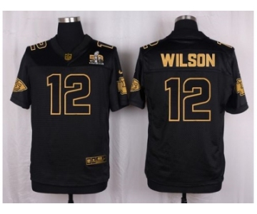 Nike Kansas City Chiefs #12 Albert Wilson Black Pro Line Gold Collection Jersey[Elite]