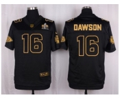 Nike Kansas City Chiefs #16 Len Dawson Black Pro Line Gold Collection Jersey[Elite]