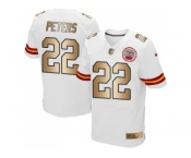 Nike Kansas City Chiefs #22 Marcus Peters White Men's Stitched NFL Elite Gold Jersey