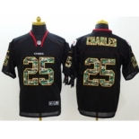 Nike Kansas City Chiefs #25 Jamaal Charles Black jerseys(Elite Camo Fashion)