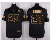 Nike Kansas City Chiefs #29 Eric Berry Black Pro Line Gold Collection Jersey(Elite)