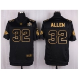 Nike Kansas City Chiefs #32 Marcus Allen Black Pro Line Gold Collection Jersey[Elite]