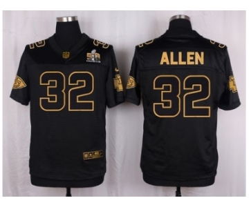 Nike Kansas City Chiefs #32 Marcus Allen Black Pro Line Gold Collection Jersey[Elite]