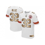 Nike Kansas City Chiefs #32 Spencer Ware White Men's Stitched NFL Elite Gold Jersey