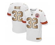 Nike Kansas City Chiefs #32 Spencer Ware White Men's Stitched NFL Elite Gold Jersey