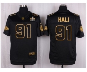 Nike Kansas City Chiefs #91 Tamba Hali Black Pro Line Gold Collection Jersey[Elite]