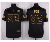 Nike Kansas City Chiefs #92 Dontari Poe Black Pro Line Gold Collection Jersey[Elite]