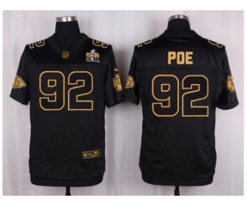 Nike Kansas City Chiefs #92 Dontari Poe Black Pro Line Gold Collection Jersey[Elite]