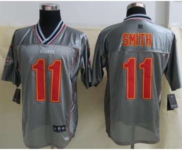 nike nfl jerseys kansas city chiefs #11 alex smith grey[Elite vapor]