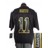 nike nfl jerseys kansas city chiefs #11 smith black[Elite lights out signature]