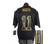 nike nfl jerseys kansas city chiefs #11 smith black[Elite lights out signature]