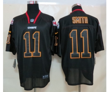 nike nfl jerseys kansas city chiefs #11 smith black[Elite lights out]