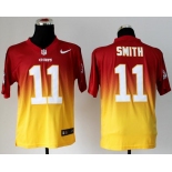 nike nfl jerseys kansas city chiefs #11 smith red-yellow[Elite drift fashion][second version]