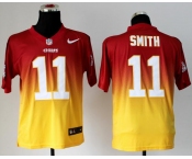 nike nfl jerseys kansas city chiefs #11 smith red-yellow[Elite drift fashion][second version]