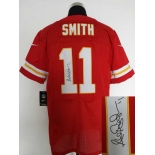 nike nfl jerseys kansas city chiefs #11 smith red[Elite signature]