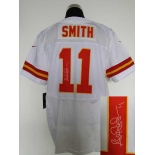 nike nfl jerseys kansas city chiefs #11 smith white[Elite signature]