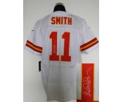 nike nfl jerseys kansas city chiefs #11 smith white[Elite signature]