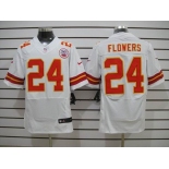 nike nfl jerseys kansas city chiefs #24 flowers white[Elite]