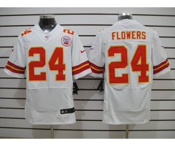 nike nfl jerseys kansas city chiefs #24 flowers white[Elite]