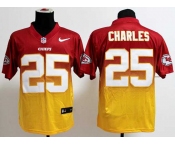 nike nfl jerseys kansas city chiefs #25 jamaal charles red-yellow[Elite drift fashion][second version]