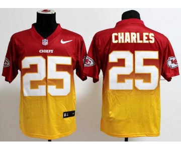 nike nfl jerseys kansas city chiefs #25 jamaal charles red-yellow[Elite drift fashion][second version]