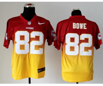 nike nfl jerseys kansas city chiefs #82 bowe red-yellow[Elite drift fashion][second version]