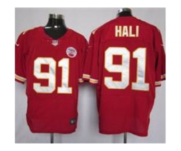 nike nfl jerseys kansas city chiefs #91 hali red[elite]