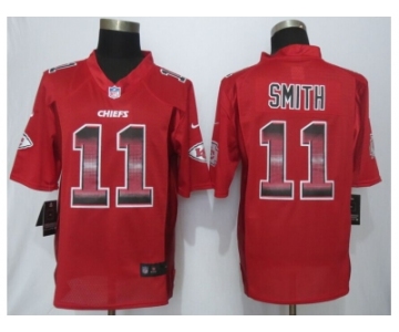 2015 new nike kansas city chiefs #11 smith red strobe jerseys[limited]