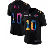 Kansas City Chiefs #10 Tyreek Hill Men's Nike Multi-Color Black 2020 NFL Crucial Catch Vapor Untouchable Limited Jersey