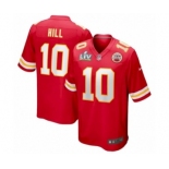 Kansas City Chiefs #10 Tyreek Hill Red Super Bowl LV game Jersey