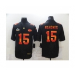 Kansas City Chiefs #15 Patrick Mahomes Black Fashion Super Bowl LV Jersey