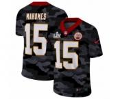 Kansas City Chiefs #15 Patrick Mahomes Camo 2021 Super Bowl LV Jersey