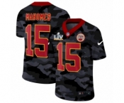 Kansas City Chiefs #15 Patrick Mahomes Camo Red Super Bowl LV Jersey